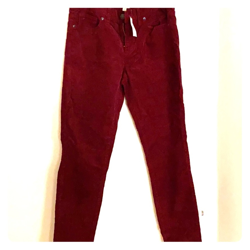 New J. Crew Cranberry Corduroys size 26